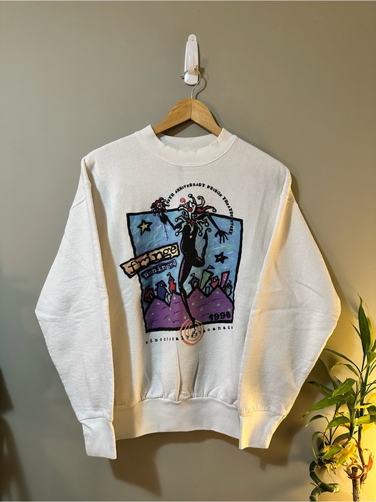Fruit of the Loom Other - Vintage 90’sFruit of the Loom White Crewneck Sweatshirt with Colorful Graphic